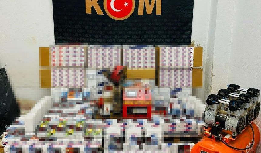 Kütahya’da kaçak sigara, makaron ele geçirildi