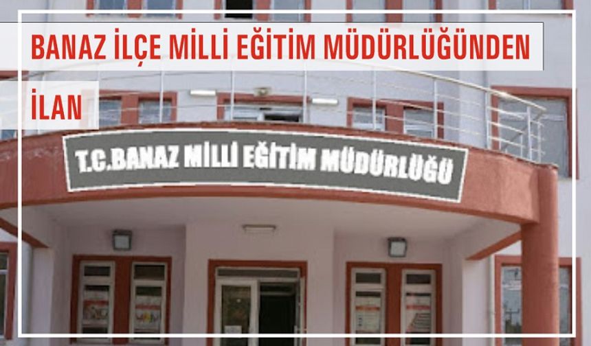 Banaz Milli Eğitim Müdürlüğü Yemek Hizmeti Alacak