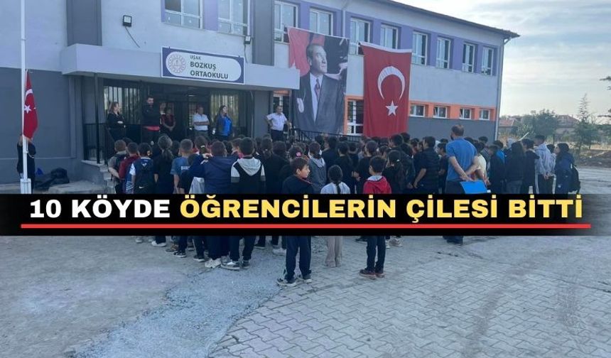 Uşak’ta 10 köyün okul çilesi sona erdi