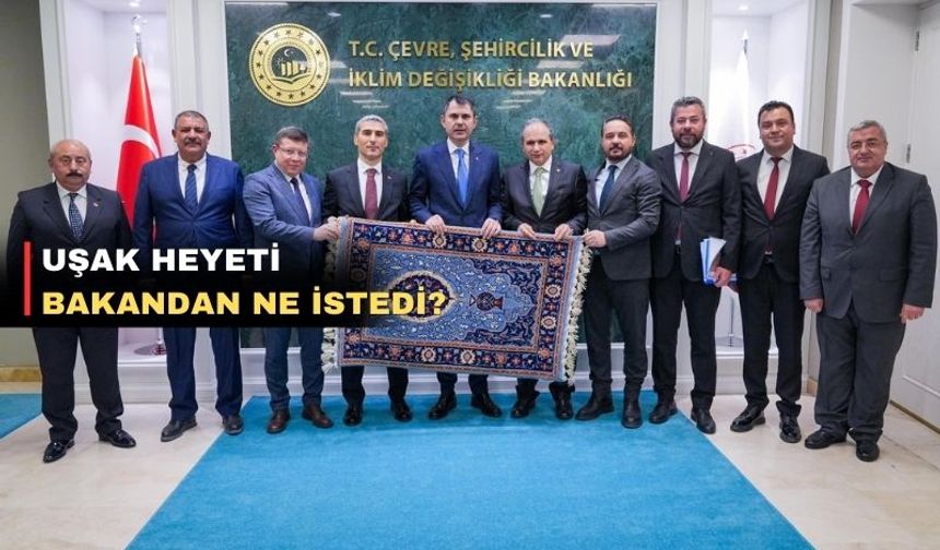 Uşak Valisi ve siyasileri Bakan Kurum’u ziyaret etti