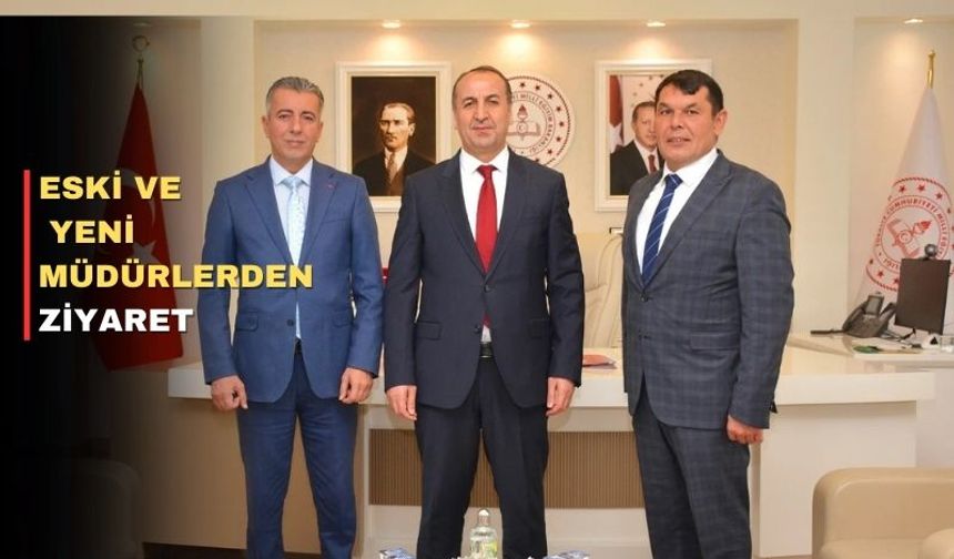 Banaz’ın eski ve yeni müdürleri Uşak Milli Eğitim Müdürünü ziyaret etti