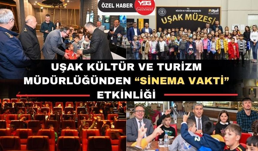 B. Oturaklı öğrencilerin Uşak Valisi Naci Aktaş ile sinema keyfi