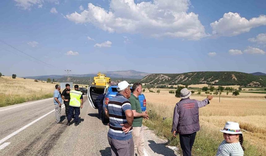 Derbent’te biçerdöver yangını çıktı