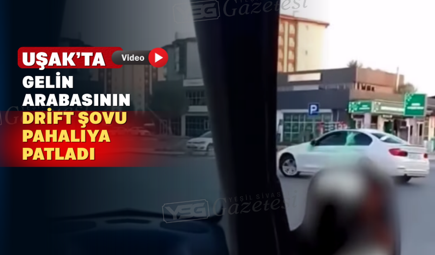Gelin Arabası Trafiği Birbirine Kattı: Süslü Arabayla Drift Yaptı