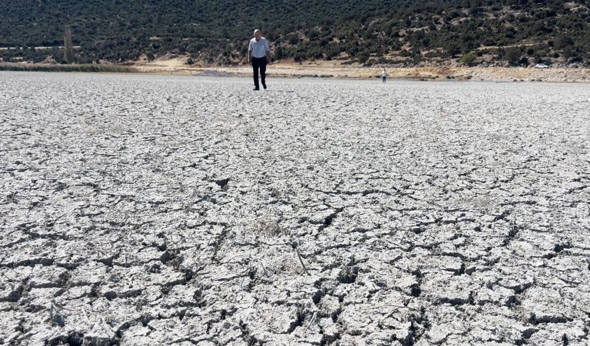 Türkiye’nin 4’üncü büyük gölü kuraklık nedeniyle ortadan ikiye bölündü