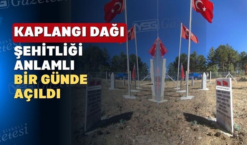 Uşak'ta Kaplangı Dağı'nda Kurtuluş Savaşı Şehitliği Açılışı Yapıldı