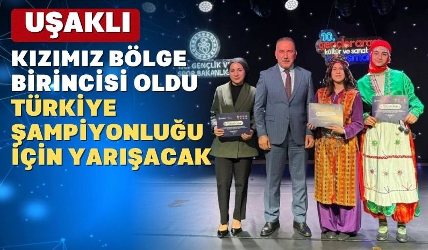Uşaklı Genç Kız Bölge Birincisi Oldu