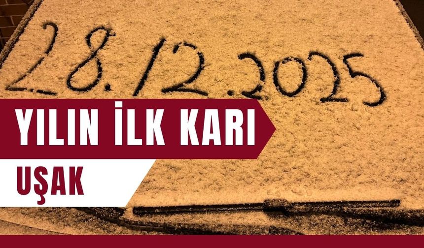 Uşak'ta Yılın İlk Karı Düştü