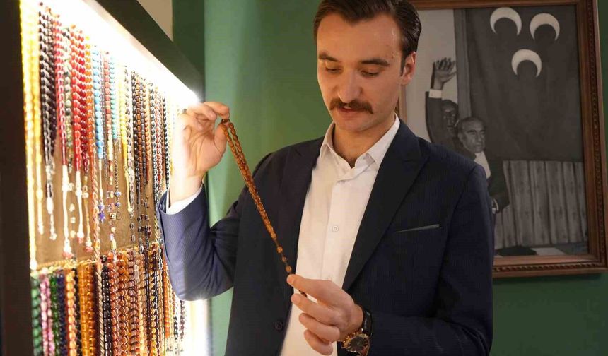 Hobi olarak başladığı tespih imalatından para kazanıyor