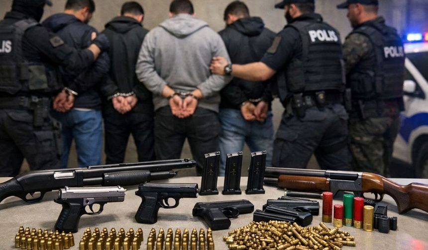 Uşak’ta sosyal medyadan silah paylaşımı yapan 6 şüpheli yakalandı
