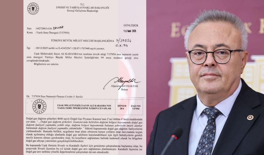 Ali Karaoba: “Doğalgaz sözü yine tutulmadı”