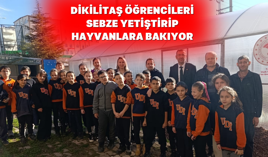 Uşak’ta ilkokul öğrencileri tarım ve hayvancılıkla iç içe