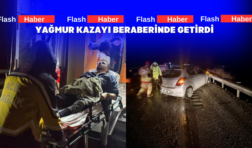 64 plakalı araç kaza yapan başka bir araca çarptı