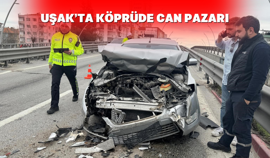 Uşak'ta zincirleme kaza: 4 kişi hastanelik oldu