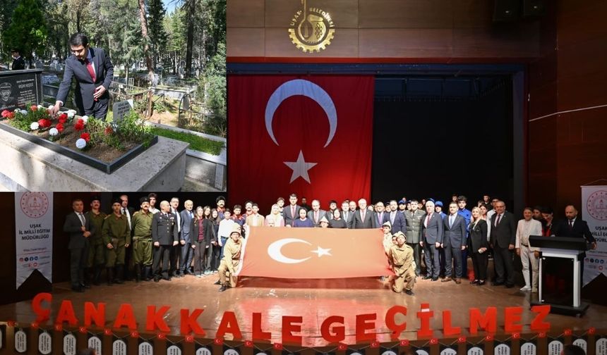 Uşak’ta 18 Mart Şehitleri Anma Günü ve Çanakkale Zaferi Kutlamaları