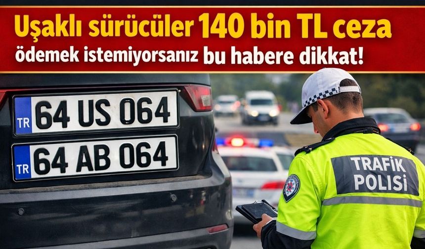 Plakası APP Olan Uşaklı sürücülere uyarı!