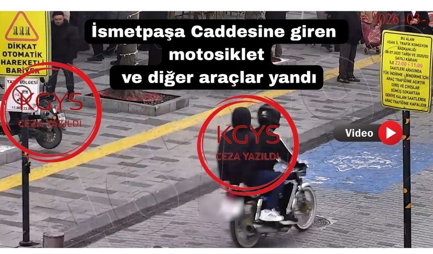 Uşak'ta trafiğe kapalı alanlara giren araçlara ceza