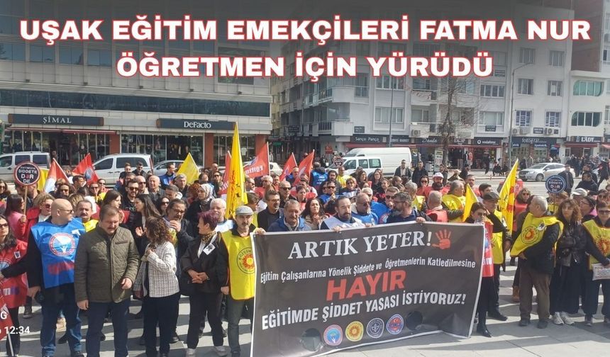 Uşak’ta öğretmen katline karşı öfke var