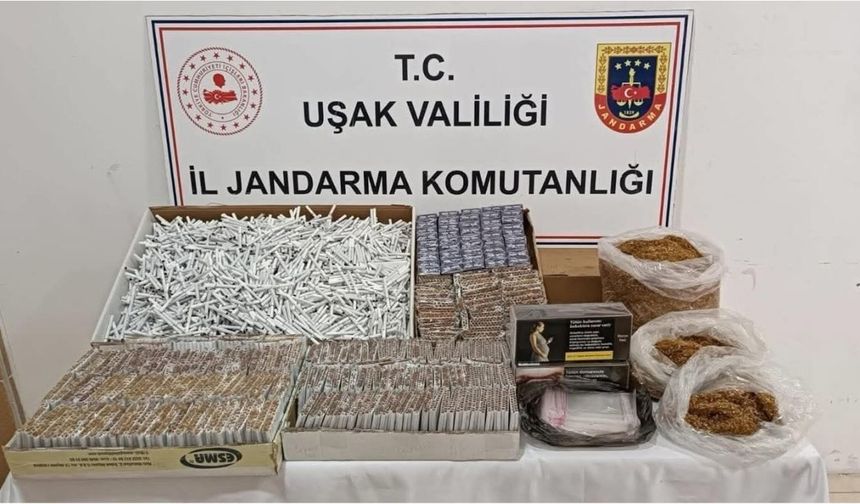 Uşak Jandarmasından Eşme ilçesinde kaçak tütün operasyonu