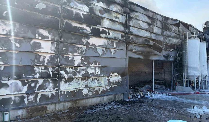 Ankara'da boya fabrikasında büyük  yangın çıktı