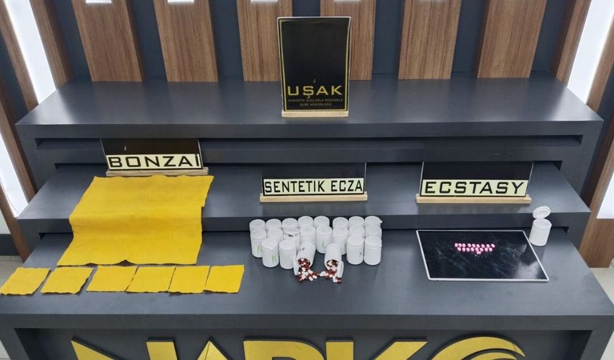 Uşak’ta Binlerce Doz Yasaklı Madde Ele Geçirildi