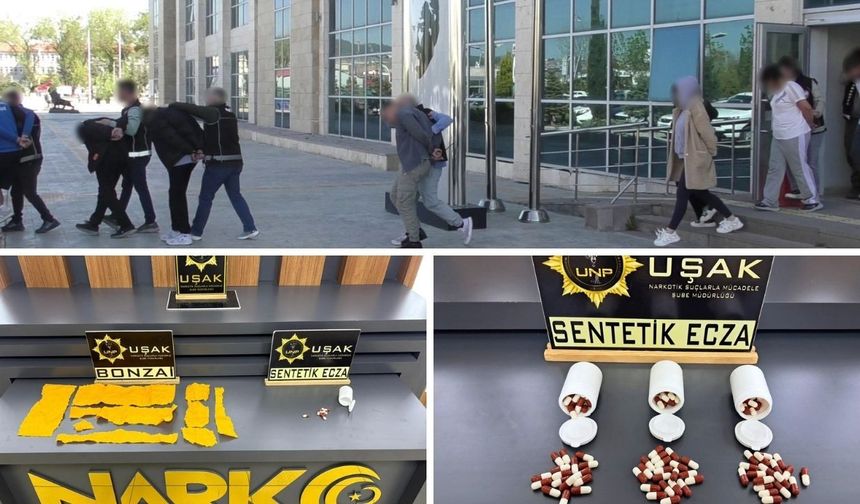 Uşak’ta 5.433 kullanımlık A4 Sentetik Bonzai Ele Geçirildi