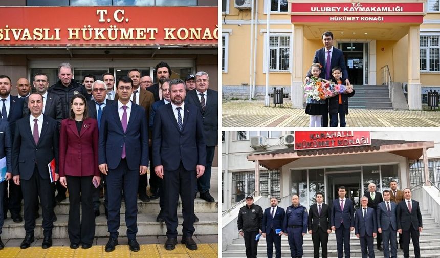 Uşak’ın genç valisi jet gibi bir günde 3 ilçeyi ziyaret etti