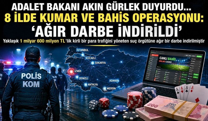 Eş Zamanlı Operasyonla 8 ilde Kumar Çetesi Çökertildi