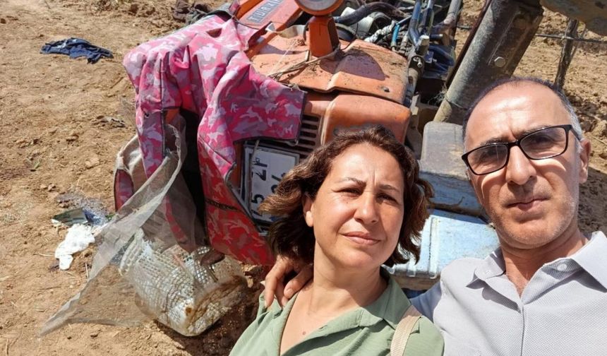 Traktörün Altında Kalan Buldanlı Çifti Ölüm Ayırdı