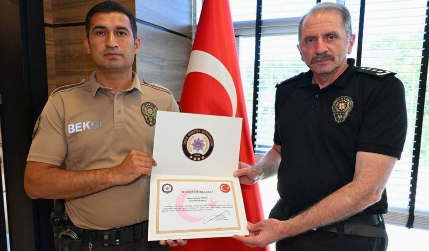 Uşak’ta görev yapan bekçiden örnek davranış