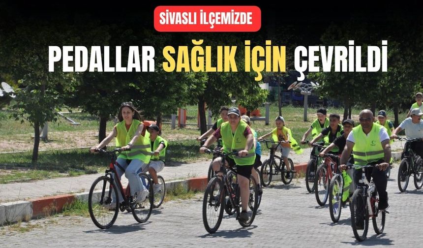 Uşak’ın Sivaslı ilçesinde Yeşilay Bisiklet Turu Düzenlendi