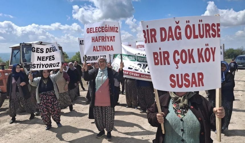 Uşak’ın Bağbaşı köyünde  GES’cilere DSİ Freni