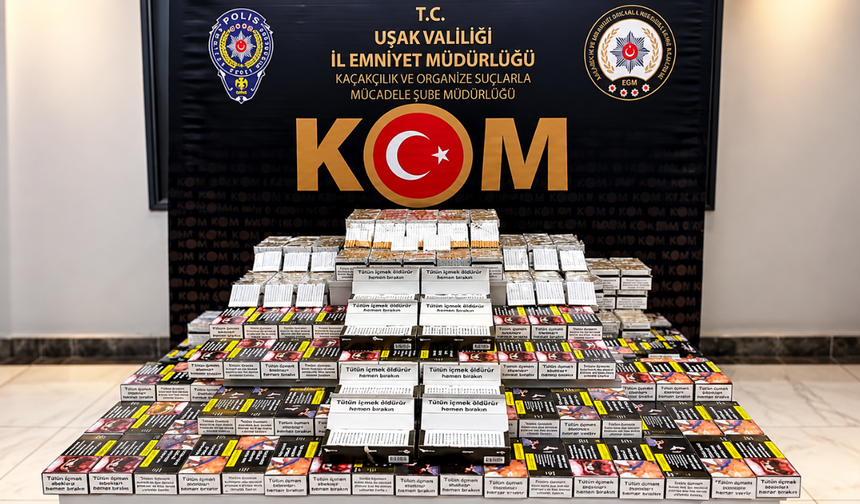 Uşak’ta 39 Bin 887 Kaçak Makaron Yakalandı: 3 Şüpheliye Adli İşlem