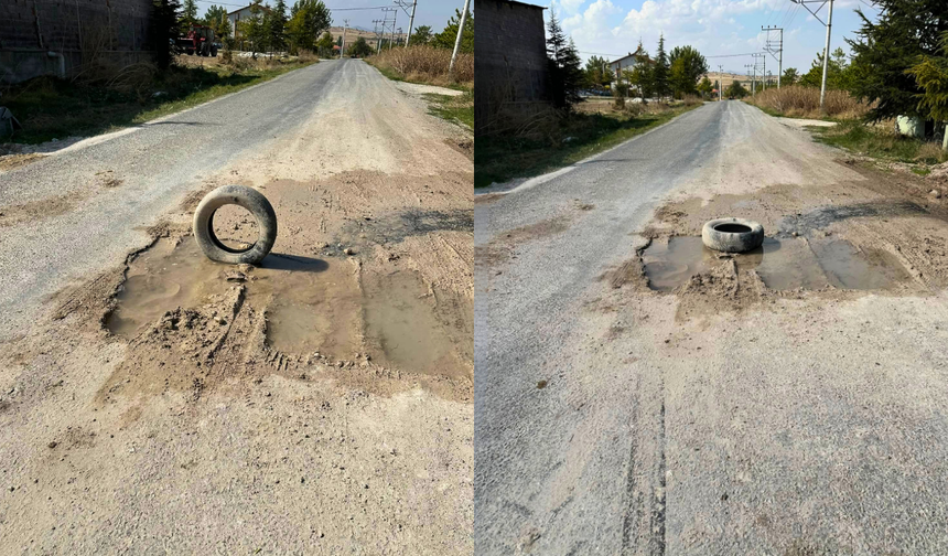 Uşak’ta köylünün vicdanı var yolun sahibi yok mu?