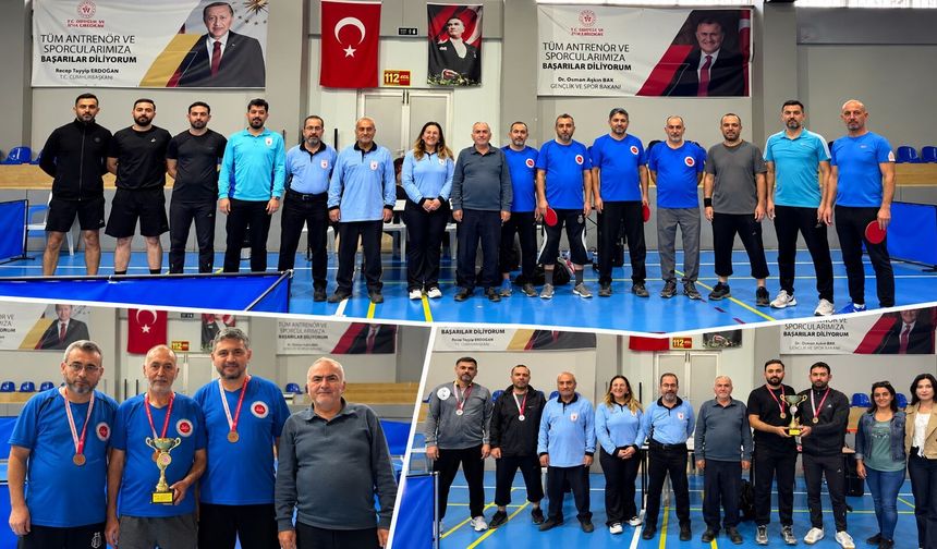 Uşak’ta Kamu Spor Oyunları Masa Tenisi Turnuvası Sona Erdi