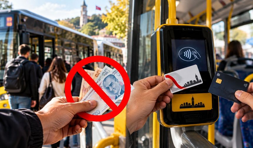 Uşak'ta Otobüse Nakit Parayla Biniş Yarın Bitiyor!