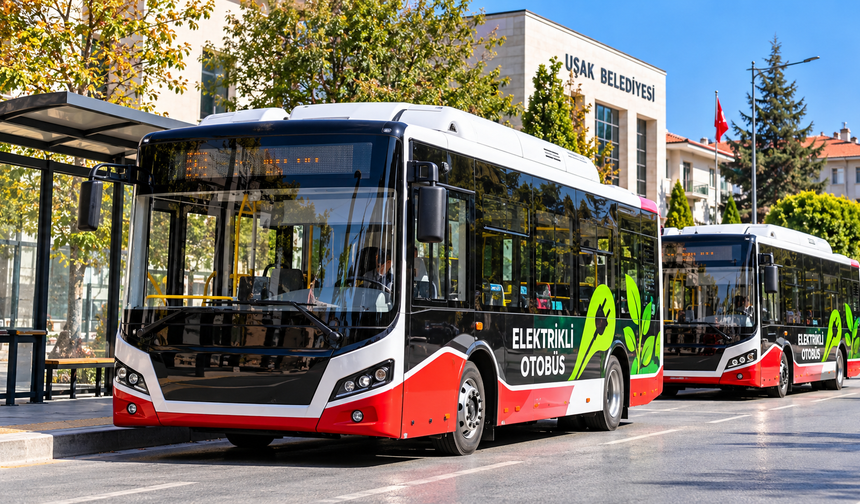 Uşak’ta Elektrikli Otobüslerin Yeni Sefer Saatleri Belli Oldu