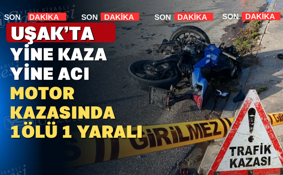 Yürek yakan kazada motosiklet orta refüje çarptı