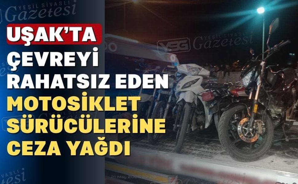 Uşak’ta gürültücü motosikletler toplandı
