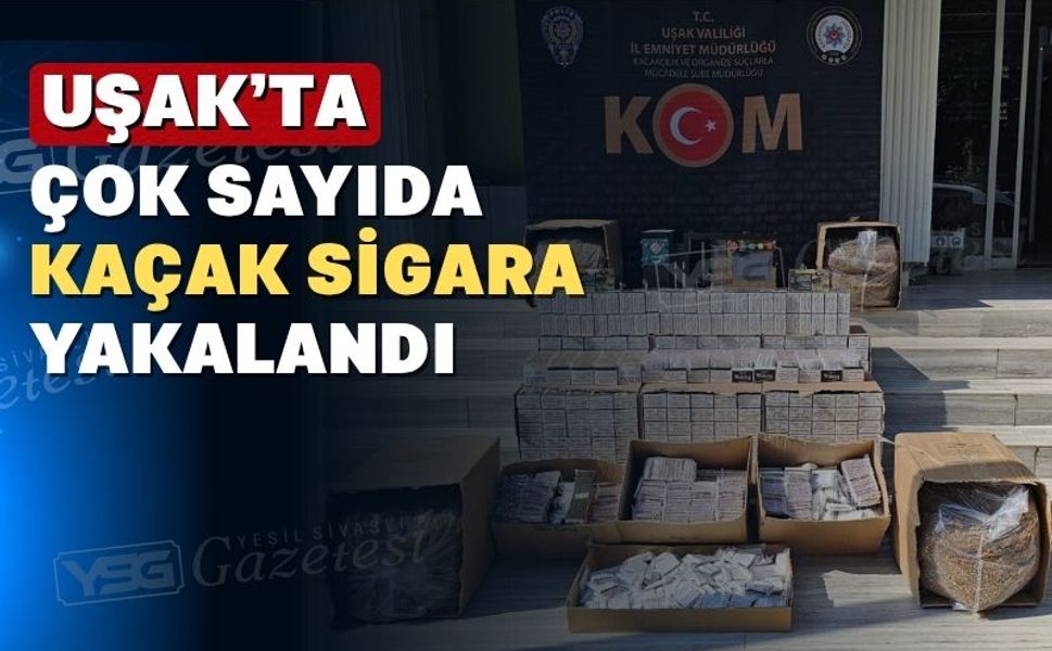 Uşak KOM Şube’den kaçak sigara operasyonu