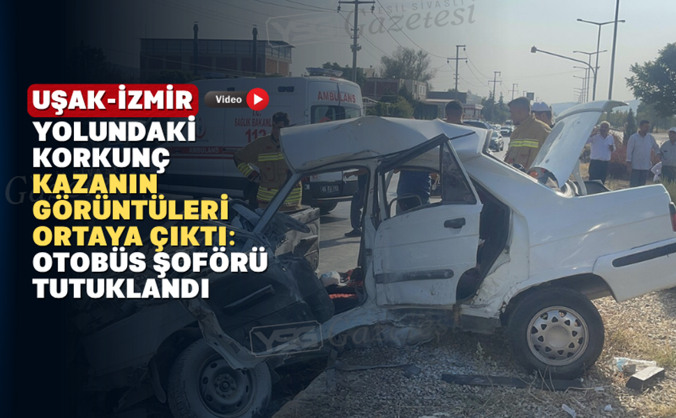 Uşak-İzmir yolunda 2 kişinin öldüğü kaza anı kamerada: 1 kişi tutuklandı