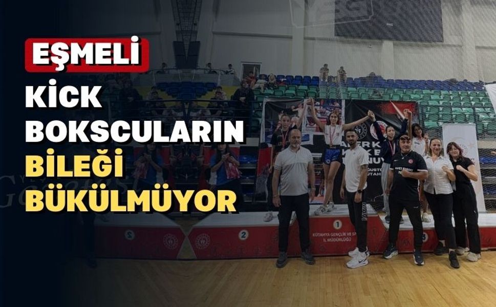 Uşak’ın Eşme ilçesinde kick bokscular rakip tanımıyor