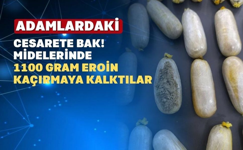 Uşak polisi midesinde eroin saklayan 2 şüpheliyi yakaladı