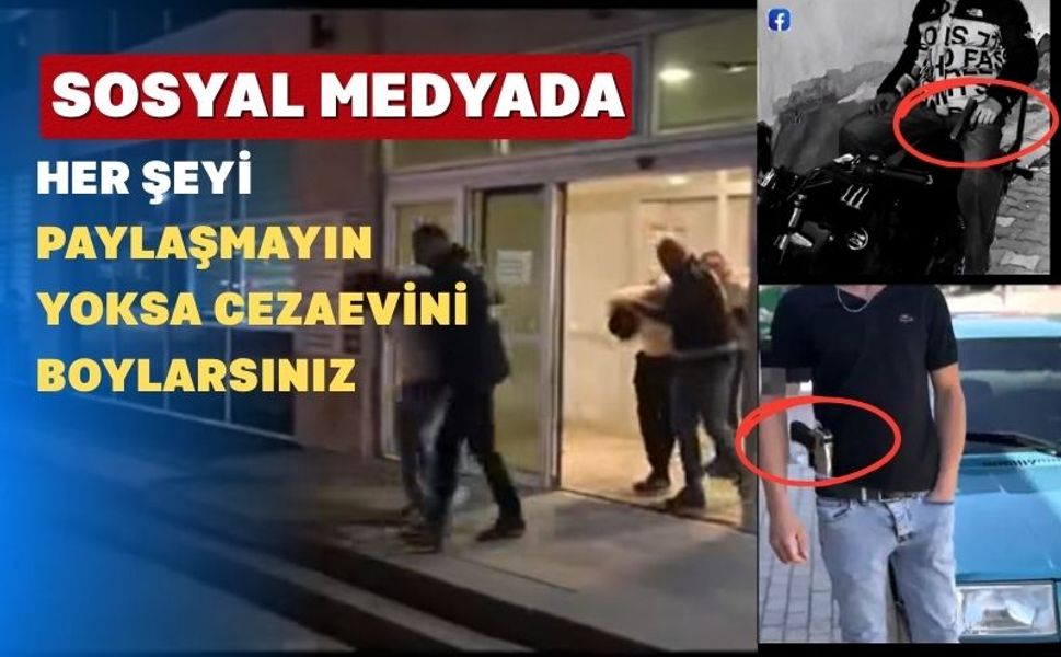 Uşak’ta Sosyal Medyada Silah Teşhiri Yapanlar Yakalandı
