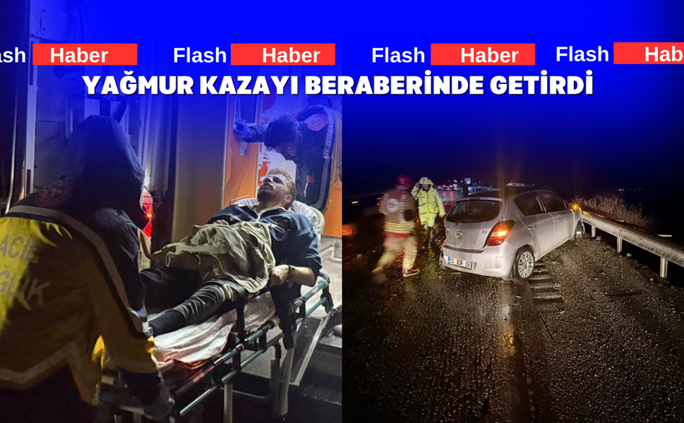 64 plakalı araç kaza yapan başka bir araca çarptı