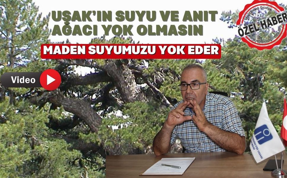 Alp; “Bu maden çıkarılırsa Uşak’ın suyu da kirlenir anıt ağacı da yok olur”