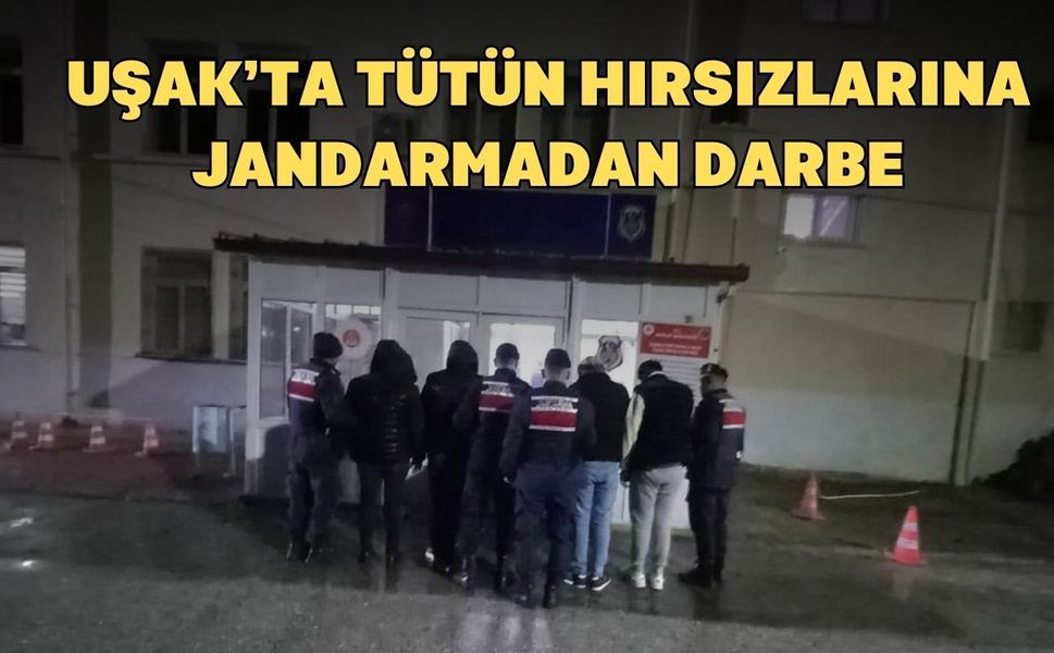 Uşak Karahallı'da Jandarmadan Tütün Hırsızlarına Darbe: 4 Gözaltı!