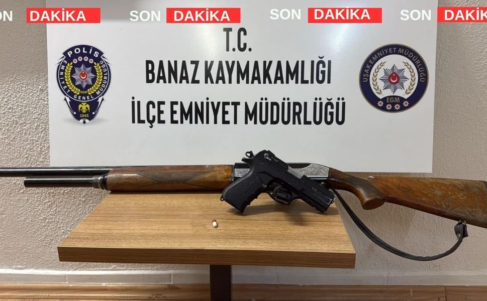 Uşak’ın Banaz ilçesinde silah ve yasaklı madde yakalandı