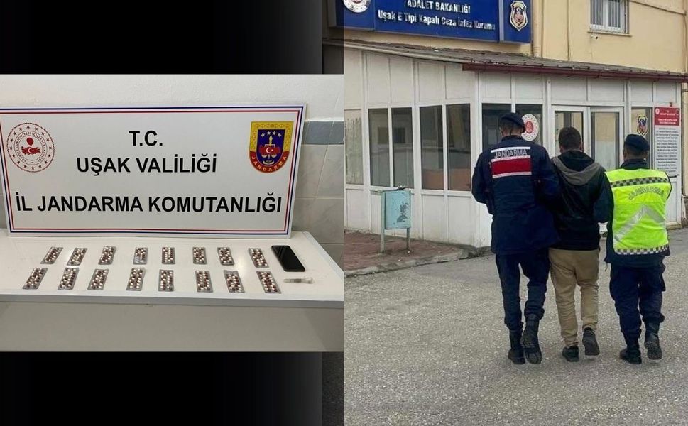 Uşak jandarması yasaklı madde kullanan genci yakaladı