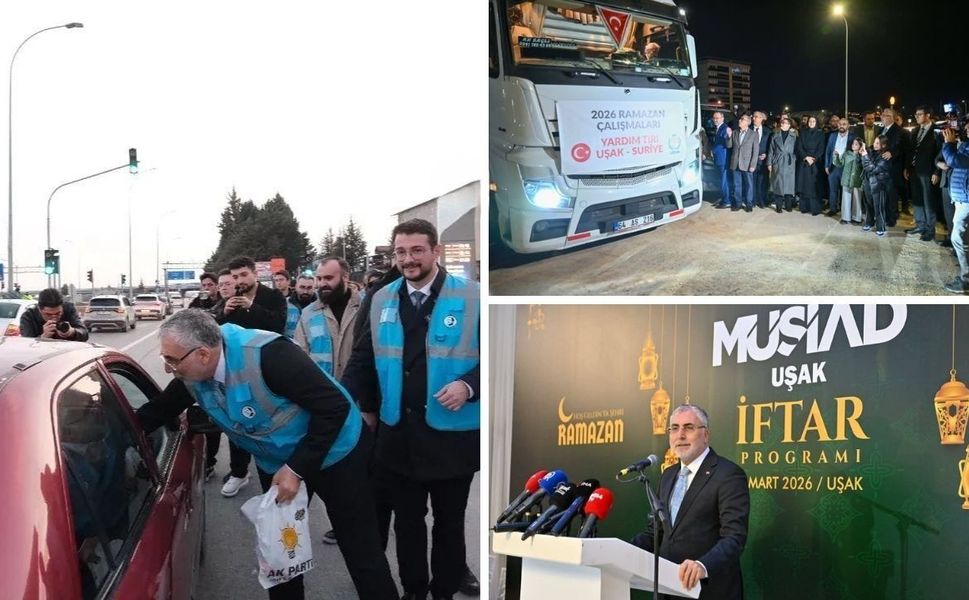 Bakan Işıkhan Uşak’ta pide dağıttı